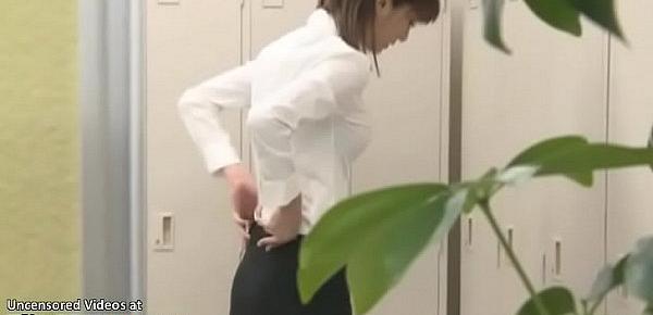  Japanese secretary filmed by pervert co worker